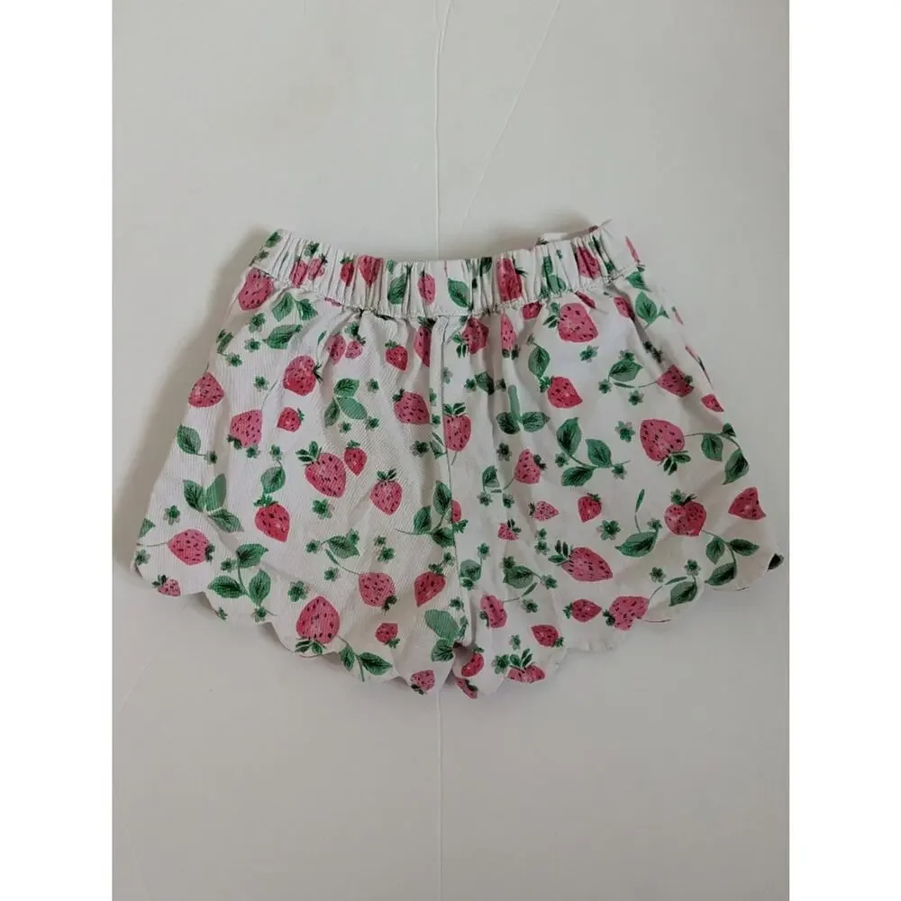 Crewcuts Shorts 7 Girls Strawberry Scallop Preppy Girly Summer